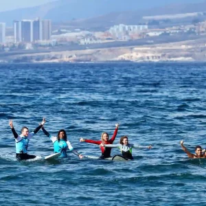 Private group surf lessons Las Americas Tenerife